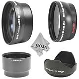 Essential Kit for CANON PowerShot A650 IS - Includes: 0.45X Wide Angle (w/ Macro Portion) and 2.0x Telephoto High Definition Lenses + Aluminum Lens Adapter Tube + Tulip Flower Lens Hood + Premium MagicFiber Microfiber Cleaning Cloth