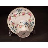 Crown Staffordshire Blue Bow #F4547 Demi Cups and Saucers-Trim Top and Bottom by 