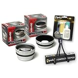 Opteka .45x Wide Angle & 2.2x Telephoto HD² Pro Lens Set for 52mm Digital Camera Lenses