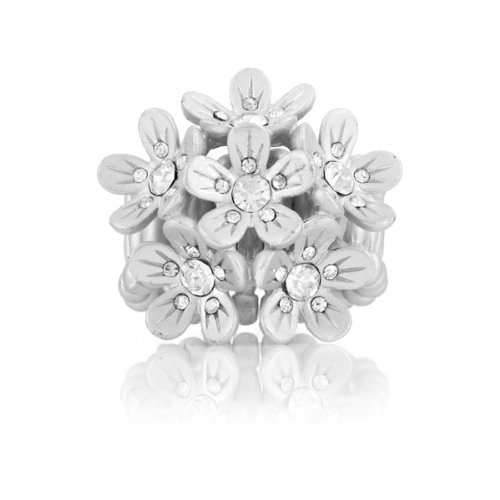 Outlet Item: Nele’s Flower Stretch Ring – Silver