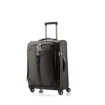 Hartmann Herringbone Luxe Softside Carry On Expandable Spinner, Black Herringbone, One Size
