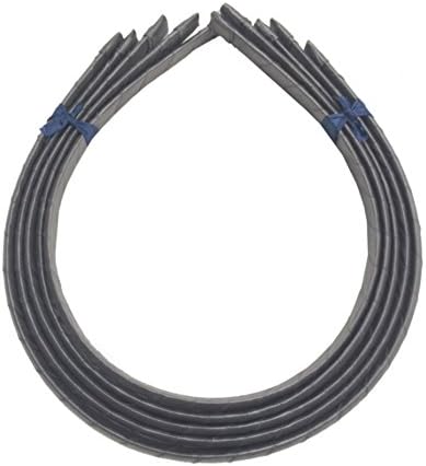 3/8" Headband Wrapped with Satin Ribbon, 6pc Packed (Dark Grey)