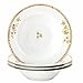 Rachael Ray Dinnerware Paisley 4-Piece Porcelain Pasta Bowl Set, Orange