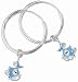 Punky Fish Sterling Silver E2688T Blue Enamel Punky Fish Hoop Earrings
