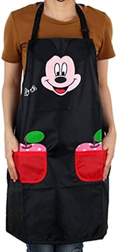 Green Mall Carton Adult Waterproof Apron with Cute Pattern Design One Size Only(Mickey)