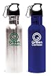 Green Canteen Stainless Steel 25-Ounce Sports and Hydration Water Bottle, Silver and Blue, 2-Pack