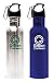 Green Canteen Stainless Steel 25-Ounce Sports and Hydration Water Bottle, Silver and Blue, 2-Pack