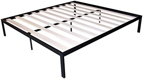 Swascana Swascana Modern Cheap 14 inch Wood Slats Non Slide/Squeak Family Use Mattress Foundation With Storage Space for Tight Space Room (King)