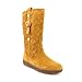 Coach Tullip Signature Embossed Suede Boot (Camel)