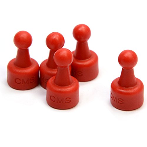 Red CMS NeoPin® 24-Count Magnetic Push Pins - Can Hold up to 16 Pages of 20 lb Papers