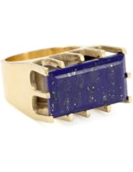 Dean Davidson "RUNWAY" Gold Lapis Castle Ring