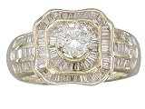 1.46CTW ROUND BAGUETTE DIAMOND ENGAGEMENT RING