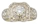 1.46CTW ROUND BAGUETTE DIAMOND ENGAGEMENT RING