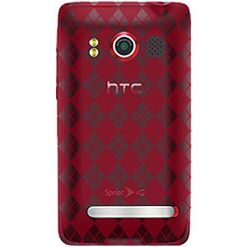 Amzer Luxe Argyle Skin Case for HTC EVO 4G (Red)