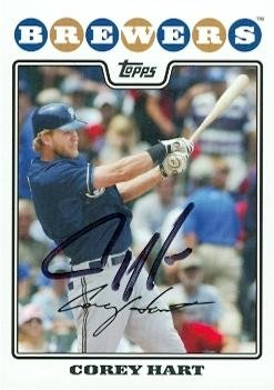Corey Hart Autographed/Hand Signed MLB Baseball Card (Milwaukee Brewers) 2008 Topps #42