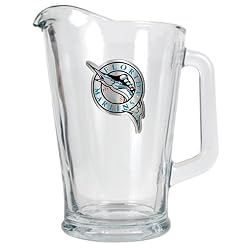 Florida Marlins 60oz Glass Pitcher - Primary Logo MLB Baseball