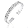 Sterling Silver Designer Bangle Bracelet - 8"