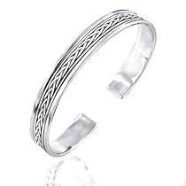 Sterling Silver Designer Bangle - 8