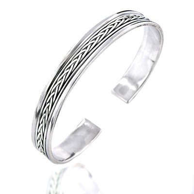 Childrens Toyshop  Jewelry : Sterling Silver Designer Bangle - 8"
