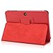 TabSuit Dragon Touch Y88X Plus PU Leather Case Stand Cover for 7'' Dragon Touch Y88X Plus/ Y88X/ Y88, KingPad K70/ K77, NeuTab N7/ N7 Pro, Chromo, ProntoTec, iRulu, Zeepad, Alldaymall w/ Dual Camera (Red)