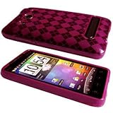 Hot Pink Diamond Flex-Gel Case / Skin / Cover for HTC EVO 4G