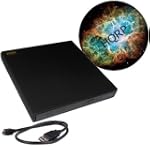 HQRP External USB 2.0 Slim DVD / CD-RW Drive (Black) compatible with Lenovo IdeaPad S9e / S10e / S10-2 / S12 Netbook / Subnotebook plus HQRP Coaster