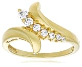 10k Yellow Gold Diamond Journey Ring (1/4 cttw, I-J Color, I3 Clarity), Size 7