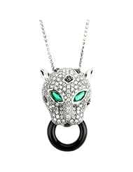 Genuine Onyx, Emerald & Diamond Pendant