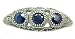 Edwardian Sterling Filigree Sapphire & Diamond Ring