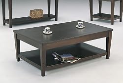 Contemporary Style Cappuccino Finish Coffee Table