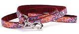 Funky Floral Canvas Dog Leash, 5/8 Wide x 5' Long