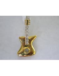 10k Diamond Guitar Pendant