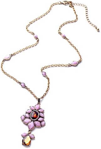 Signature Masino Collection Violetta Abstract Purple Red Gemmed Necklace