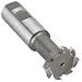 Niagara Cutter TS109 T-Slot Shank Type Cutter, High Speed Steel, Uncoated (Bright), Weldon Shank, 10 Helix Angle, 1-1/2" Cutter Diameter, 8 Tooth, 5/16" Width