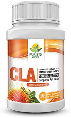 All-Natural High Potency CLA by Purists Choice | 1000mg each softgel | Non-GMO, Gluten Free - 1 bottle