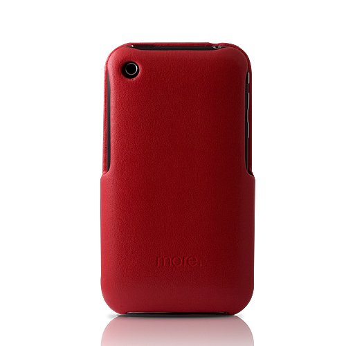 more Leather Hard Cover for iPhone 3G Red/レッド MT-13G06 RD