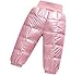 Little Boys Girls Winter Warmer Puffer Down Thick Snow Pants Trousers Windproof Elastic Ski Bib Pants 4T Pink