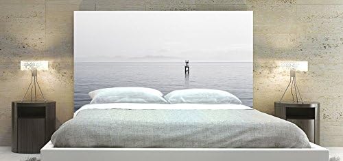 Fabric Headboard Panel with Water Beacon Theme, Square Shape, Available Sizes (Double: 54 x 36 inch)