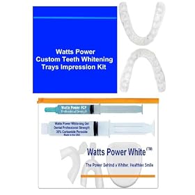 Watts Power White Custom Teeth Whitening Trays Combo Kit with Starter Whitening Kit