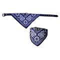 2-TECH Hunde Katzen Halsband mit Tuch 27,5-33,5cm, Blau