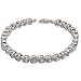 Gift for Girlfriend Sterling Silver Zircon Bracelet 7.5 inches (brclt255)
