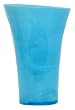 Colorful Art Glass Sky Blue Trumpet Vase 7 1/2"H x 5 1/4"D