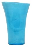 Colorful Art Glass Sky Blue Trumpet Vase 7 1/2"H x 5 1/4"D