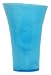 Colorful Art Glass Sky Blue Trumpet Vase 7 1/2"H x 5 1/4"D