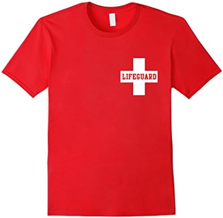 Men's MENS Lifeguard Short Sleeve Red T-Shirt 2XL Red