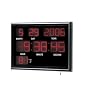 LED Digital Wall Clock Black Temperature Calendar