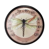 Taylor 6741 Dragonfly Indoor/ Outdoor Thermometer 13.5