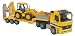 MB Actros low loader truck w. JCB 4CX Backhoe loader