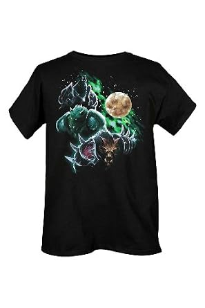 Amazon.com: World Of Warcraft Worgen Moon T-Shirt: Clothing