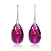 LadyColour Hot Pink Drop&Dangle Earrings Made with Crystals from Swarovski,Women Fashion Jewelry,gift for wife,girlfriend,families and friends on Birthday,Christmas Day,Valentines Day,Mother's Day